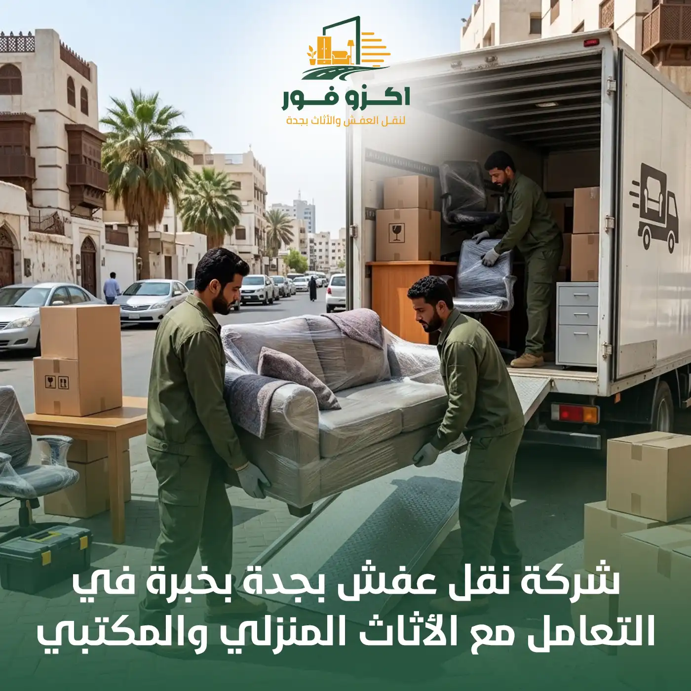 شركة نقل عفش بجدة بخبرة في التعامل مع الأثاث المنزلي والمكتبي | اكزو فور